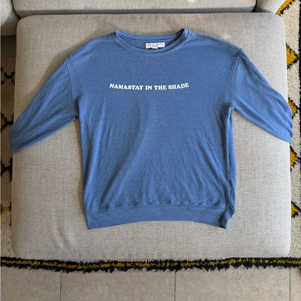 Spiritual Gangster Blue 'Namastay in the Shade' Crewneck